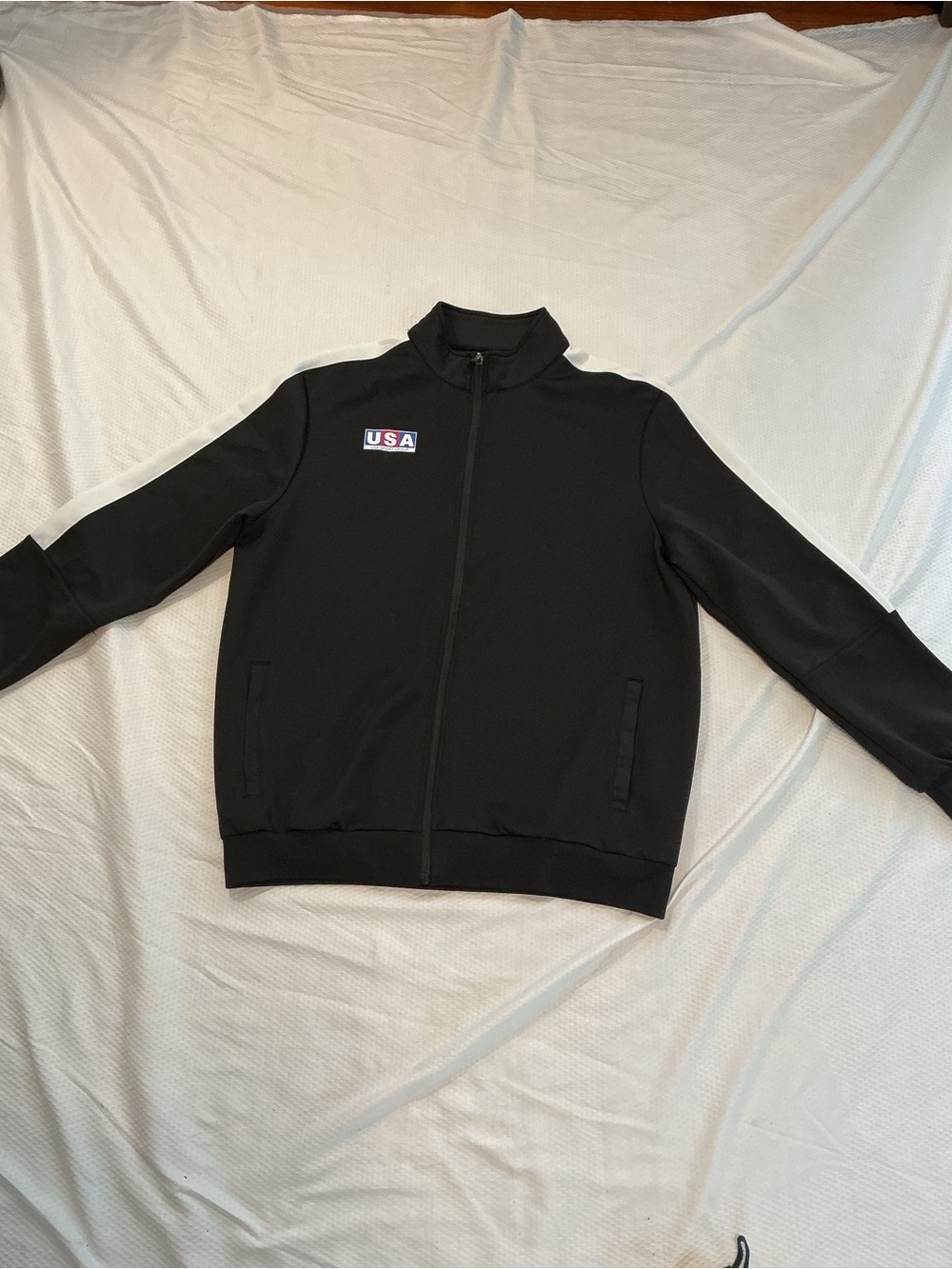 Patch Black Full-Zip Bomber Jacket